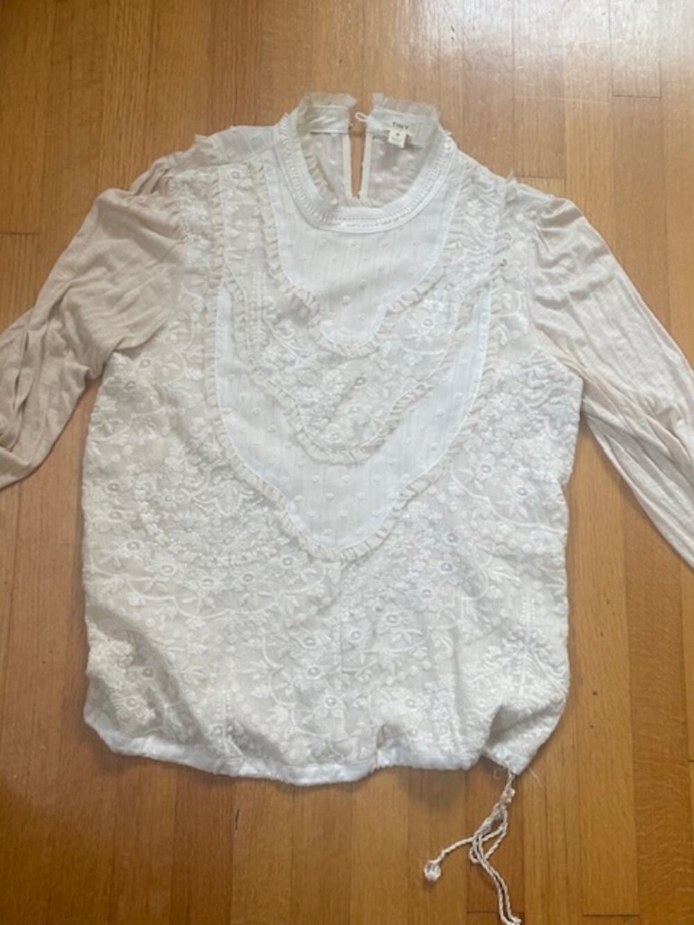 Free People Boho Shirt-Size small-Ivory color